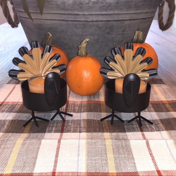 Set of 2 Standing Turkey Candle Holders - Picture 9 of 10